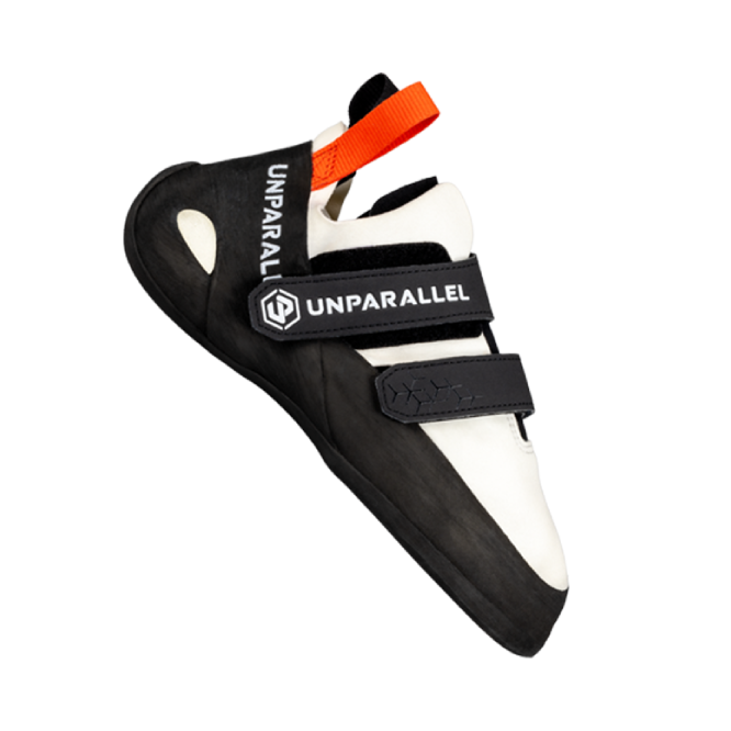 Unparallel Up Virtu - designed to cater to climbers of all levels. It features a dual Velcro closure system for a secure and personalized fit, making it suitable for both steep gym climbs and overhanging boulder products