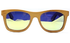 Le Pirate Bamboo Wayfarer Sunglasses